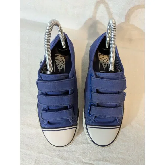 Vans Women's 5.5 Purple Velcro Canvas Sneakers Low-Top Shoes, Casual Skate - Picture 4 of 6